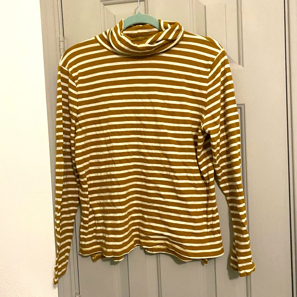 Madewell Mustard Cotton Turtleneck